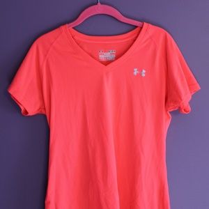 Under Armour Neon Coral Workout Tee